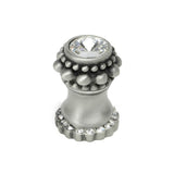 Cache Small Round Knob With Halo Platform With 20 Swarovski Clear Crystals