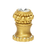 Carpe Diem Hardware - Cache Small Round Knob With Halo Platform With 20 Swarovski Clear Crystals - Gilded Mercury