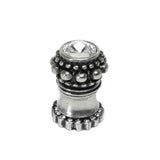 Cache Small Round Knob With Halo Platform With 20 Swarovski Clear Crystals