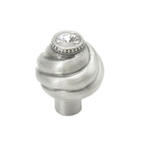 Carpe Diem Hardware - Cache Knob With Swarovski Clear Crystals - Satin