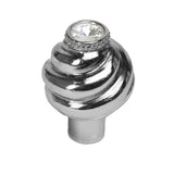 Carpe Diem Hardware - Cache Knob With Swarovski Clear Crystals - Platinum
