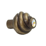 Cache Knob With Swarovski Aurore Boreale Crystals