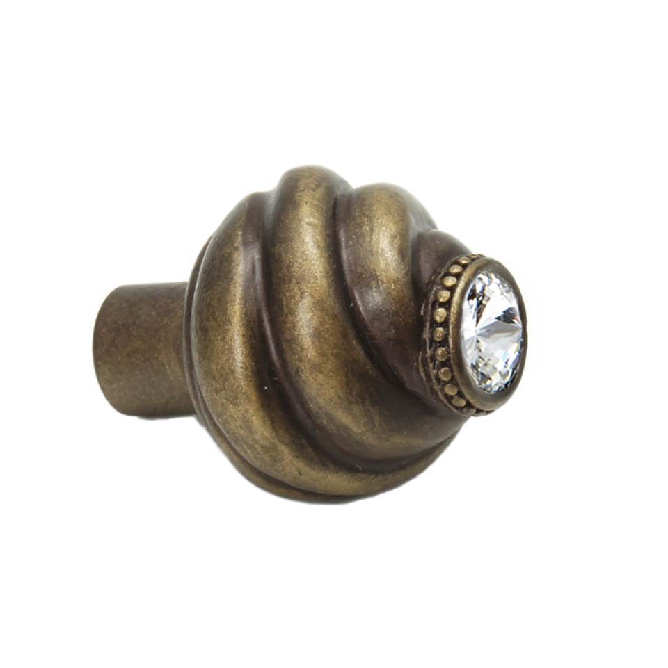Cache Knob With Swarovski Clear Crystals
