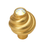 Carpe Diem Hardware - Cache Knob With Swarovski Aurore Boreale Crystals - Gilded Mercury