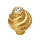 Carpe Diem Hardware - Cache Knob With Swarovski Clear Crystals - Gilded Mercury
