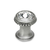 Cache Knob With An 18Mm Rivoli Swarovski Clear Crystal In Satin.