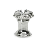 Carpe Diem Hardware - Cache Knob With An 18Mm Rivoli Swarovski Clear Crystal In Platinum. - Platinum