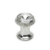 Cache Knob With An 18Mm Rivoli Swarovski Clear Crystal In Satin.