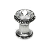 Cache Knob With An 18Mm Rivoli Swarovski Clear Crystal In Satin.