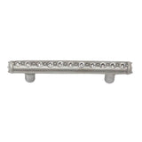 Carpe Diem Hardware - Cache 3'' O.C. Pull With Center Of Swarovski Clear Crystals - Satin