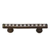 Carpe Diem Hardware - Juliane Grace 6'' O.C. Approx w/ 1/2'' Smooth Center Long Pull Small Finial w/ Swarovski Crystals - Antique Brass