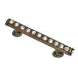 Carpe Diem Hardware - Juliane Grace 9'' O.C. Approx w/ 1/2'' Smooth Center Long Pull Small Finial w/ Swarovski Crystals - Antique Brass