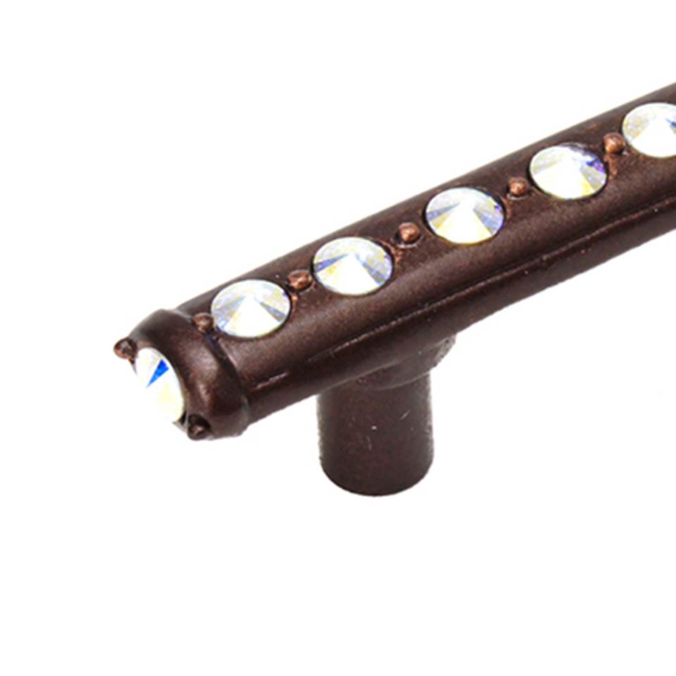 Cache 4'' O.C. Pull With Center Of Swarovski Aurore Boreale Crystals