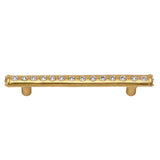 Carpe Diem Hardware - Cache 4'' O.C. Pull w/ Center Of Swarovski Crystals - Gilded Mercury