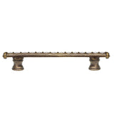 Carpe Diem Hardware - Cache 4'' O.C. Pull With Flared Feet With Center Of Swarovski Clear Crystals In Antique Brass. - Antique Brass
