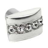 Cache Rectangle Knob With Center Of 5 Rivoli Swarovski Clear Crystals