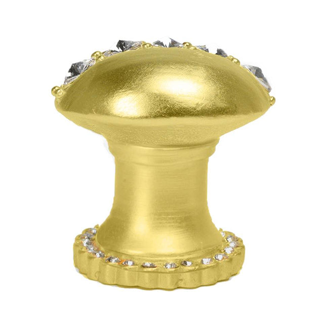 Carpe Diem Hardware - Cache Ii 32'' O.C. Approx Towel Bar w/ 80 Rivoli Swarovski Crystals w/ 5/8'' Reeded Center - Gilded Mercury