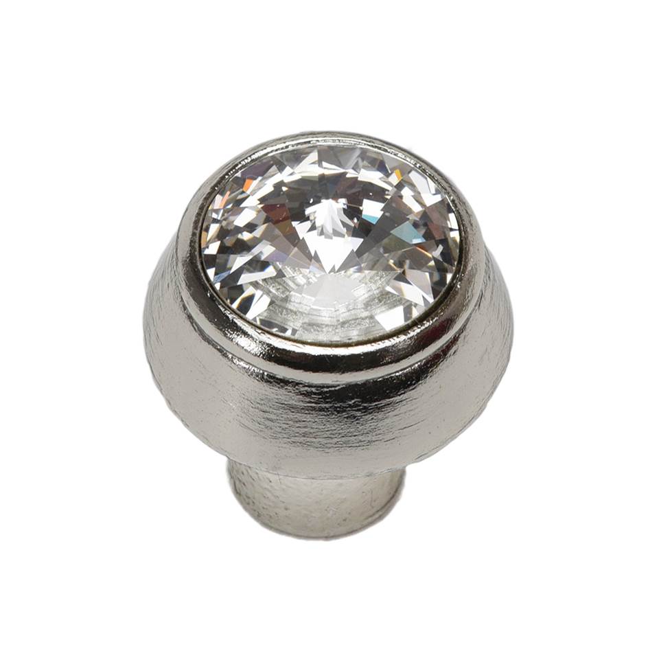 Cache Round Knob With An 18Mm Rivoli Swarovski Clear Crystal