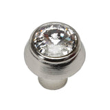 Cache Round Knob With An 18Mm Rivoli Swarovski Clear Crystal