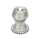 Cache Round Knob With Halo Platform With 24 Swarovski Clear Crystals