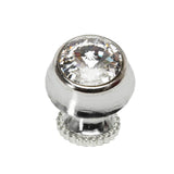 Cache Round Knob With Halo Platform With 24 Swarovski Clear Crystals
