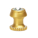 Carpe Diem Hardware - Cache Round Knob With Halo Platform With 24 Swarovski Clear Crystals - Gilded Mercury