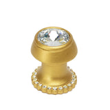 Cache Round Knob With Halo Platform With 24 Swarovski Clear Crystals