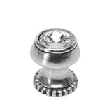 Carpe Diem Hardware - Cache Round Knob With Halo Platform With 24 Swarovski Clear Crystals - Chalice