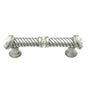 Carpe Diem Hardware - Cache 4'' O.C. Large Pull w/ End & Center 7 Rivoli Swarovski Crystals - Gilded Mercury
