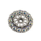 Carpe Diem Hardware - Cache Medium Escutcheon With 13 Rivoli Swarovski Aurore Boreale Crystals - Satin