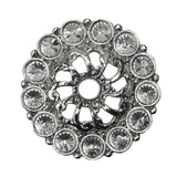 Carpe Diem Hardware - Cache Medium Escutcheon With 13 Rivoli Swarovski Clear Crystals In Platinum. - Platinum