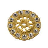 Carpe Diem Hardware - Cache Medium Escutcheon w/ 13 Rivoli Swarovski Crystals - Gilded Mercury