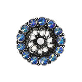 Cache Medium Escutcheon With 13 Rivoli Swarovski Aurore Boreale Crystals