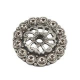 Carpe Diem Hardware - Cache Small Round Escutcheon With 16 Swarovski Clear Crystals In Satin. - Satin