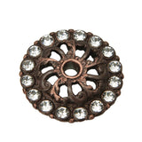 Carpe Diem Hardware - Cache Small Round Escutcheon w/ 16 Swarovski Crystals - Oil Rub Bronze