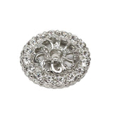 Carpe Diem Hardware - Cache Small Round Escutcheon w/ 16 Swarovski Crystals - Platinum