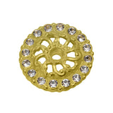 Carpe Diem Hardware - Cache Ii Swing Towel Reeded Ring Right w/ Swarovski Crystals - Antique Brass