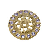 Carpe Diem Hardware - Cache Small Round Escutcheon With 16 Swarovski Clear Crystals In Soft Gold. - Soft Gold