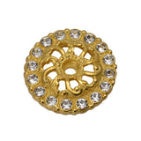 Carpe Diem Hardware - Cache Small Round Escutcheon With 16 Swarovski Clear Crystals In Gilded Mercury. - Gilded Mercury