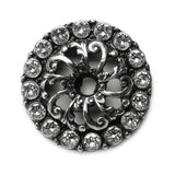 Carpe Diem Hardware - Cache Small Round Back Plate With 16 Swarovski Clear Crystals In Chalice. - Chalice