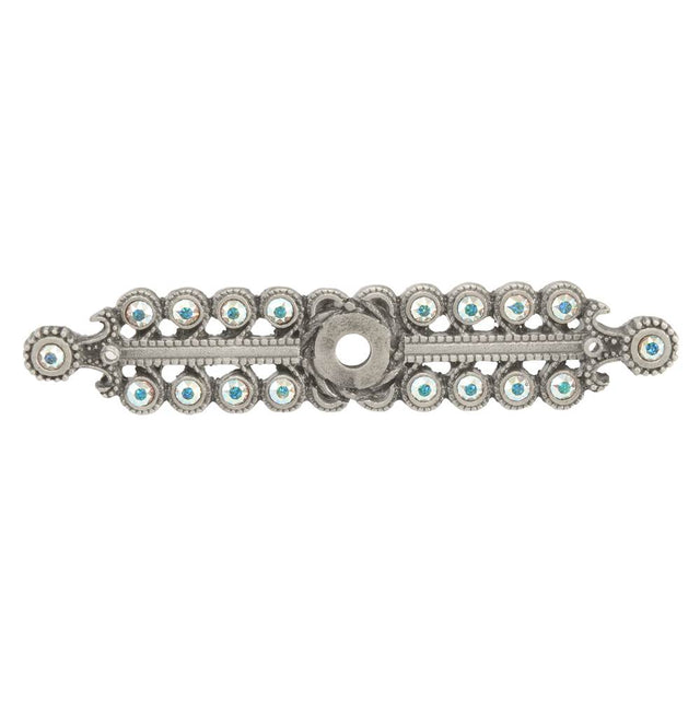 Carpe Diem Hardware - Cache Small Elongated Escutcheon With Swarovski Aurore Boreale Crystals - Satin