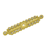 Carpe Diem Hardware - Cache Ii Swing Tissue Reeded Ring Left w/ Swarovski Crystals - Antique Brass