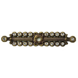Carpe Diem Hardware - Cache Small Elongated Escutcheon With Swarovski Clear Crystals - Antique Brass