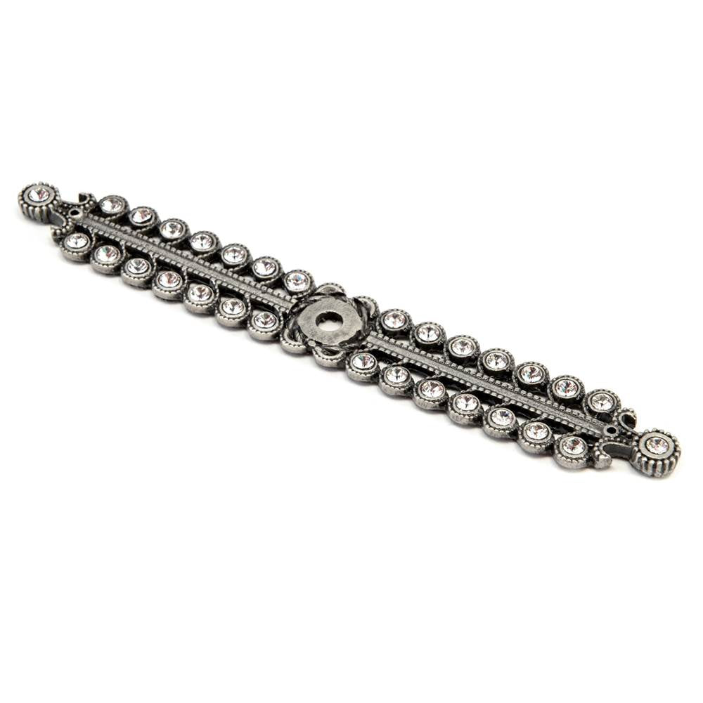 Cache Medium Elongated Escutcheon With Swarovski Clear Crystals