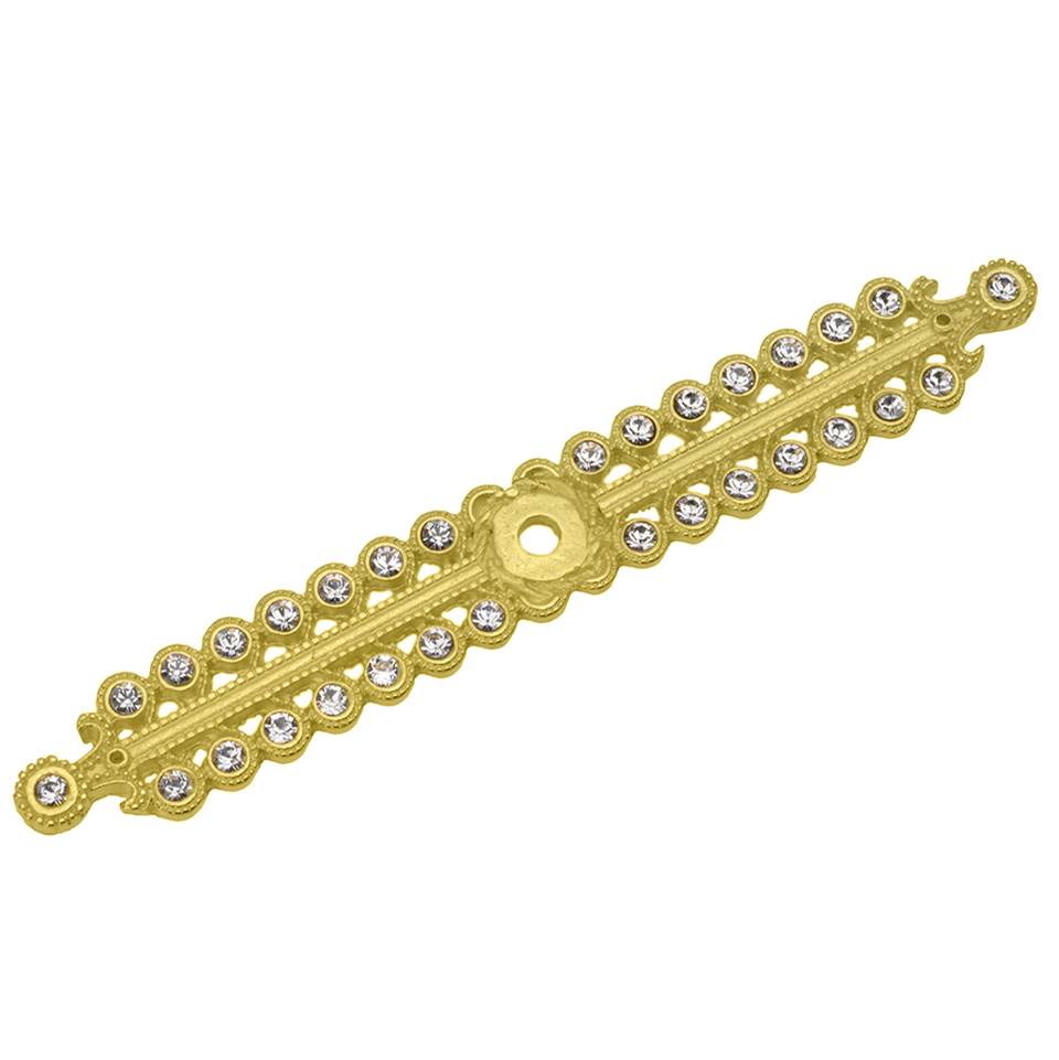 Carpe Diem Hardware - Cache Ii Swing Tissue Reeded Ring Right w/ Swarovski Crystals - Antique Brass