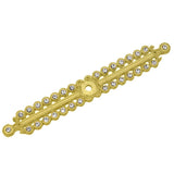 Carpe Diem Hardware - Cache Ii Swing Tissue Reeded Ring Right w/ Swarovski Crystals - Antique Brass