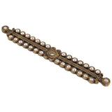 Carpe Diem Hardware - Cache Medium Elongated Escutcheon With Swarovski Aurore Boreale Crystals - Antique Brass