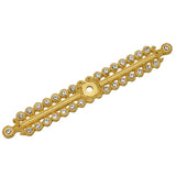 Carpe Diem Hardware - Cache Medium Elongated Escutcheon With Swarovski Clear Crystals - Gilded Mercury