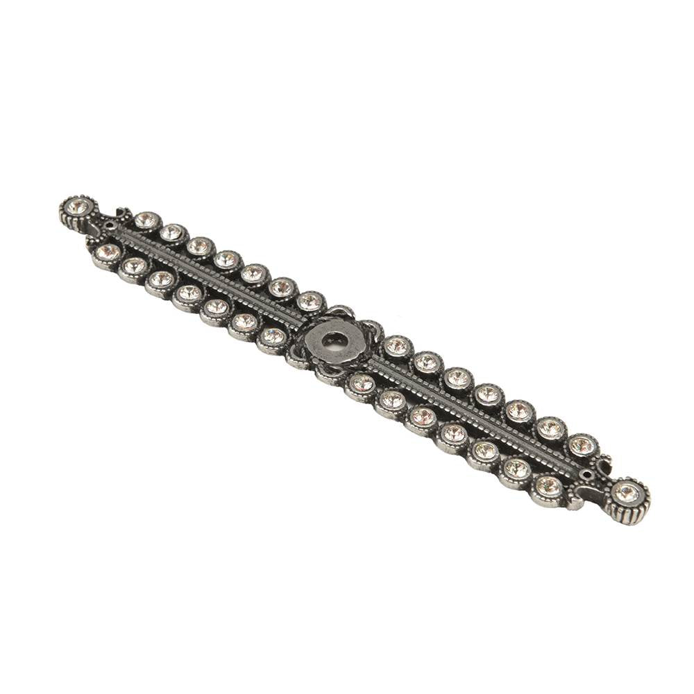 Carpe Diem Hardware - Cache Medium Elongated Escutcheon With Swarovski Clear Crystals - Chalice