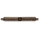 Carpe Diem Hardware - Cache Large Elongated Escutcheon With Swarovski Clear Crystals - Antique Brass